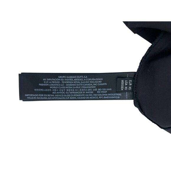 Massimo Dutti Womens Midi Dress XS Brown Gathered Detail Slit 9225/952 NWT - Picture 9 of 16